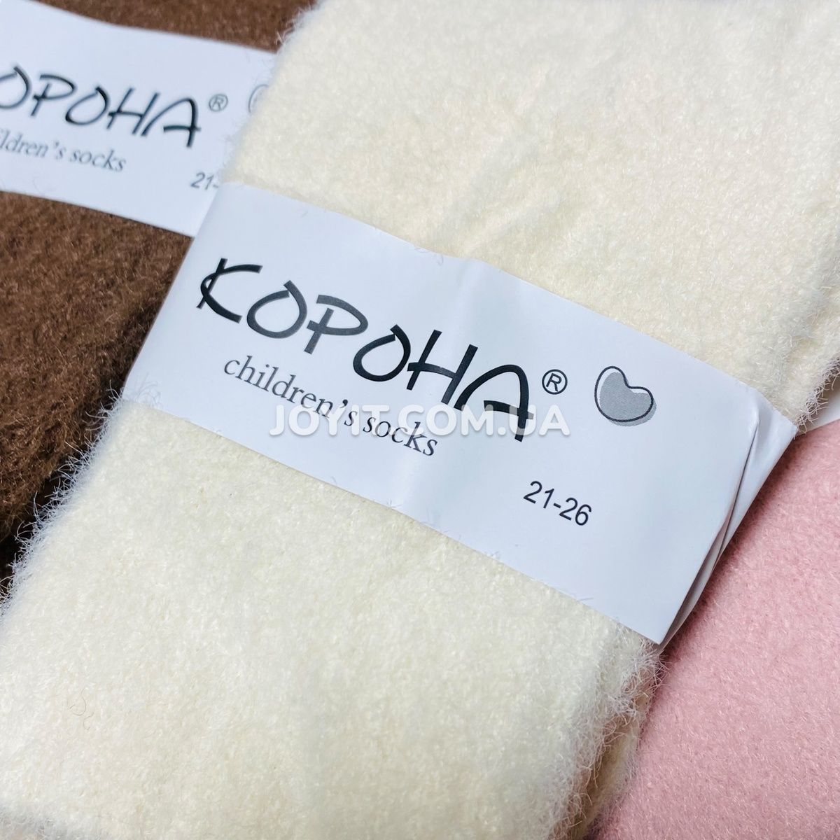 Дитячі теплі шкарпетки із вовни альпаки Корона 21-26 (JC3656-1I) 5 пар JC3656-1I фото