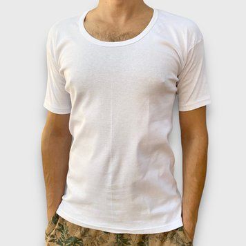 Белая мужская футболка с открытым горлом Namaldi 2XL, 1 шт 113W фото