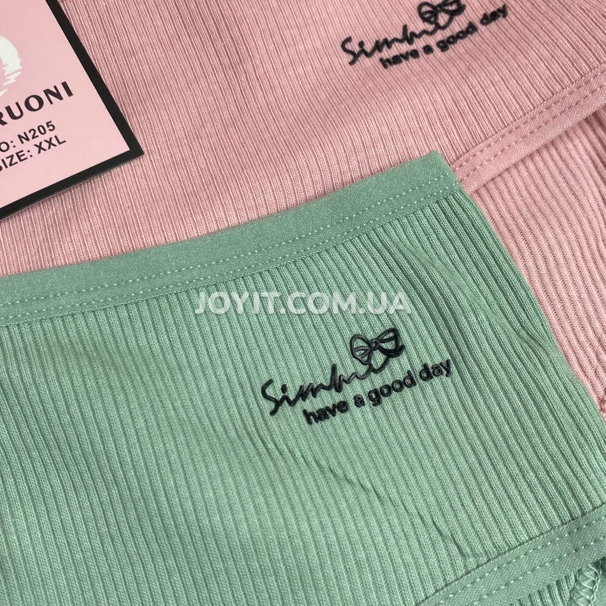 Слипы женские в рубчик Ouruoni, 2XL, 4 шт N205 фото