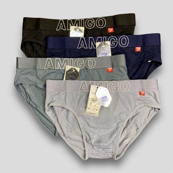 Чоловічі бріфи з широкою резинкою RyAmigo, 4XL, 3 шт 3167 фото