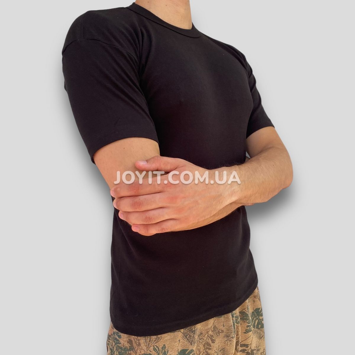 Чорна чоловіча футболка з високим горлом Namaldi 2XL, 1 шт 114B фото