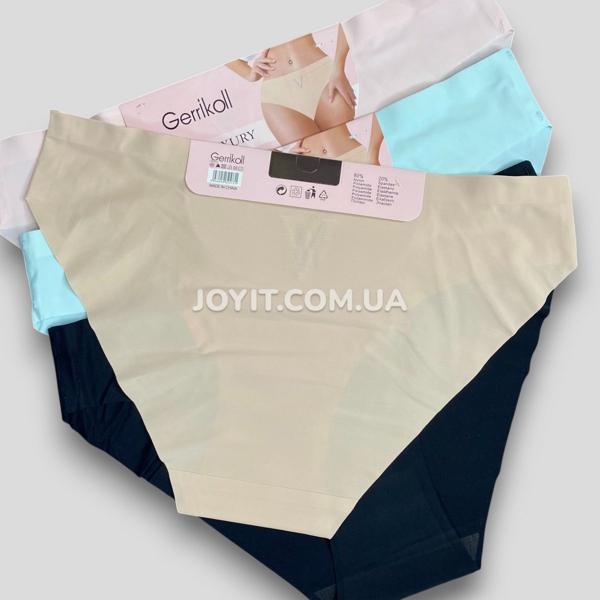 Трусы женские бесшовные со стразами Gerricoll, 2XL, 4 шт Y2573 фото