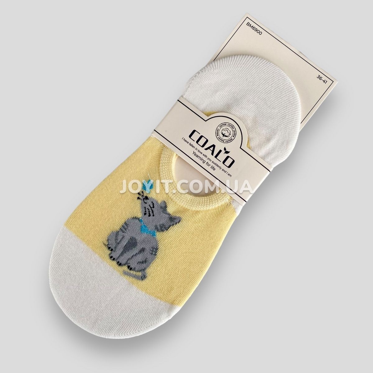 Следы женские летние на силиконе с Котиками Coalo Socks 36-41 (BM6900) BM6900 фото