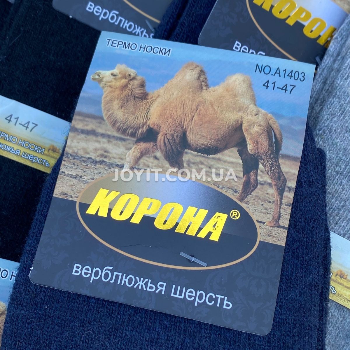 Шкарпетки чоловічі верблюжа вовна термо Корона (р.41-47), 6 пар A1403 фото