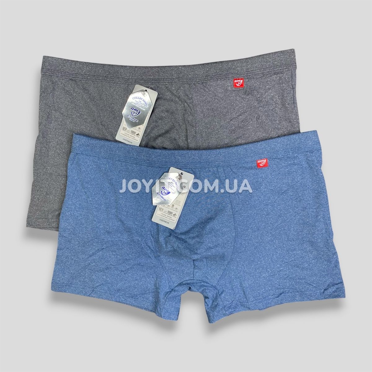 Боксери чоловічі батали однотонні RyAmigo, 5XL, 2 шт 3192 фото