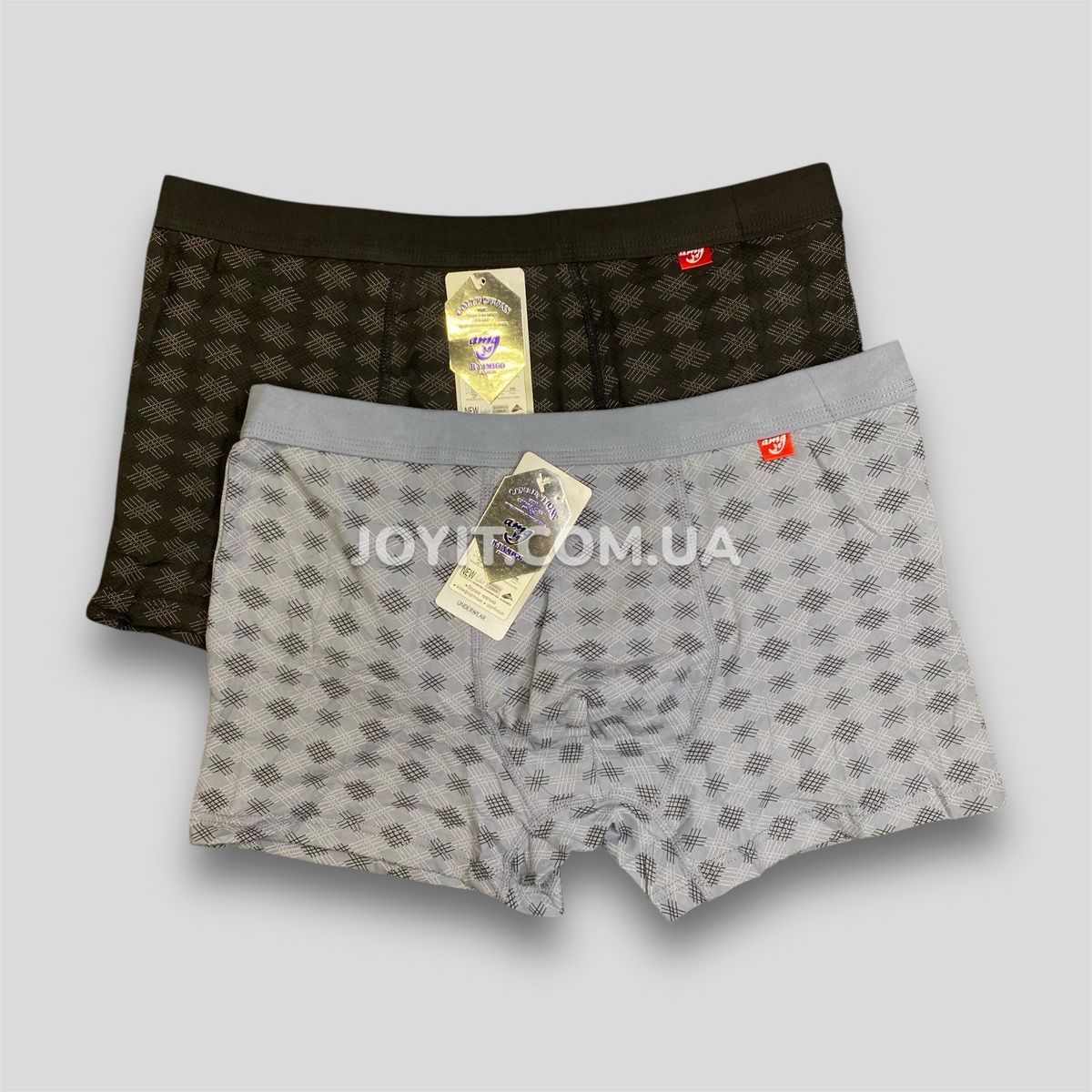 Чоловічі труси в клітинку RyAmigo, 4XL, 2 шт 3143 фото