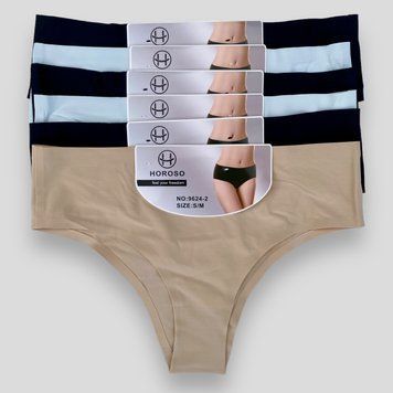 Труси жіночі бікіні мікрофібра безшовні Horoso S/M L/XL набір 6 шт (9624-2) 9624-2 фото
