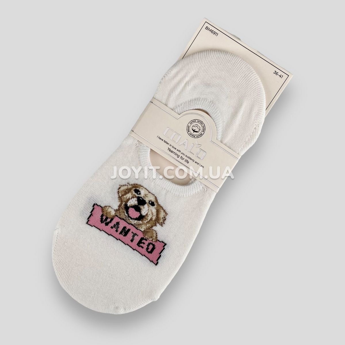 Сліди жіночі літні бавовняні з Песиками Coalo Socks 36-41 (BM6911) BM6911 фото